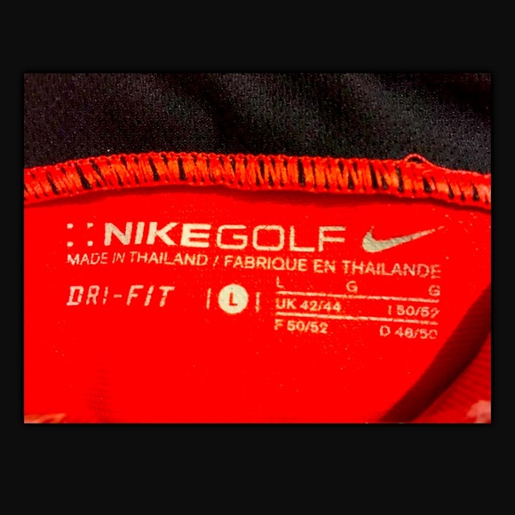 Nike Dri-Fit Golf Pebble Beach US Open 2010 Red Black Polo Shirt Short Sleeve L - Picture 12 of 12